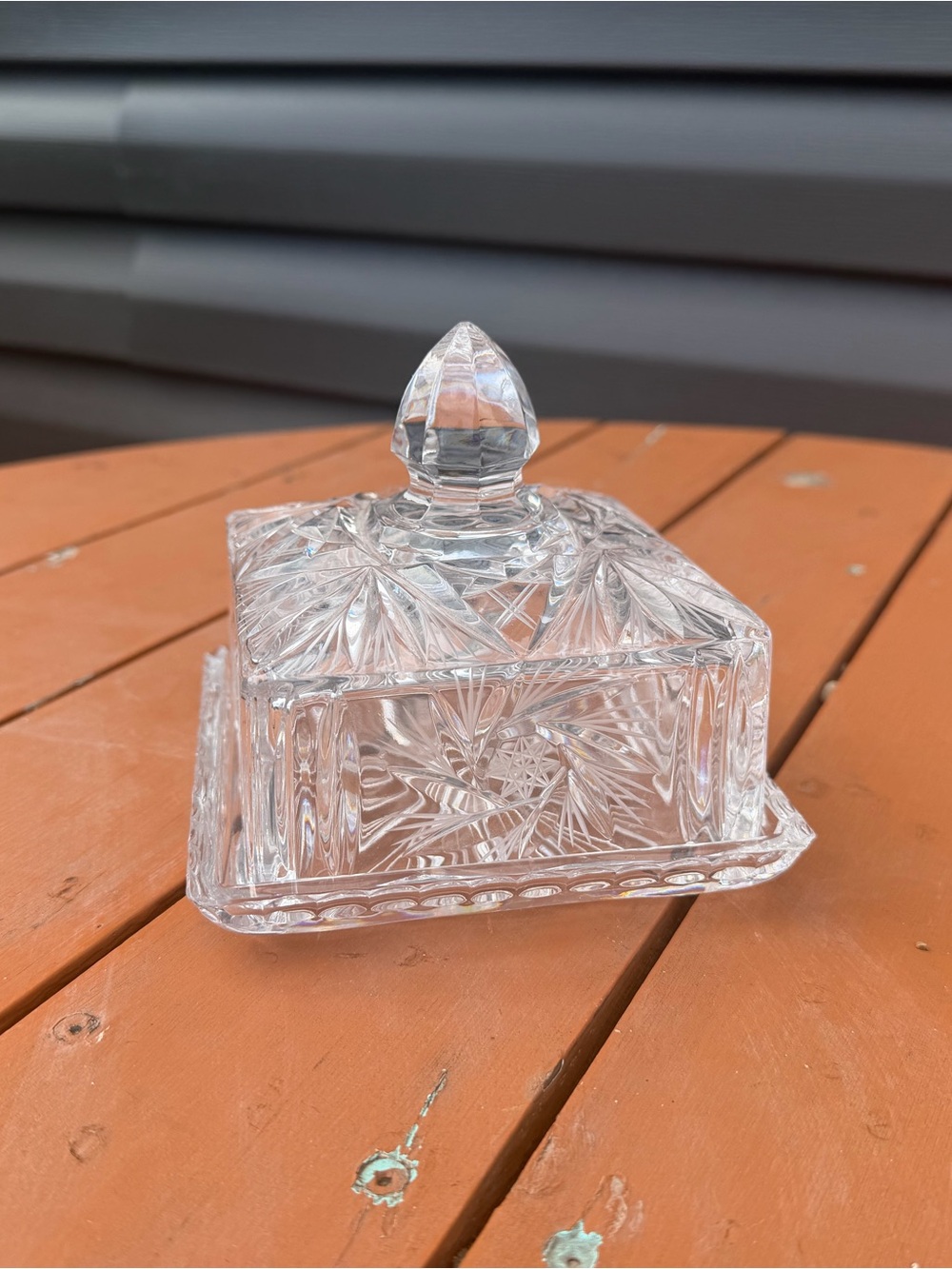 Crystal Pinwheel Vanity Butter Dish
